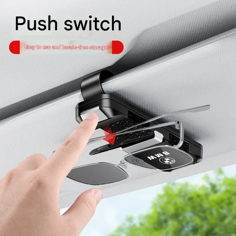 Multi-function Car Glasses Clip - Dual-way Vehicle Eyewear Holder for Sunglasses and Cards
