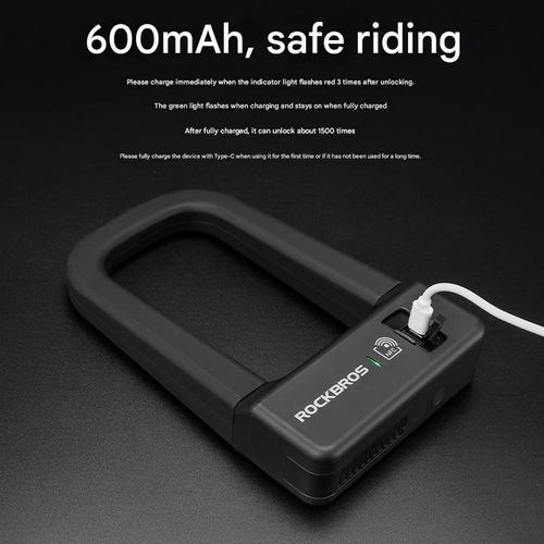 Smart U-shaped lock NFC bicycle lock silicone motorcycle road bike U-shaped folding bike anti-theft lock