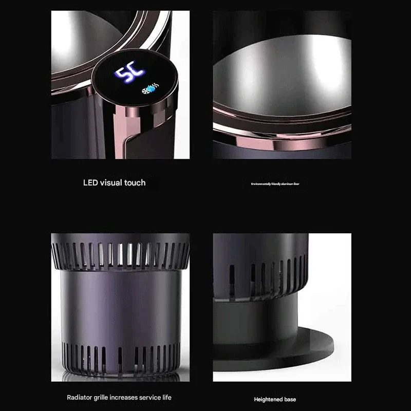 Car Heater and Cooler Cup - 12V Rapid Heating & Cooling Mug with Digital Display, for Warming Water and Baby Bottles