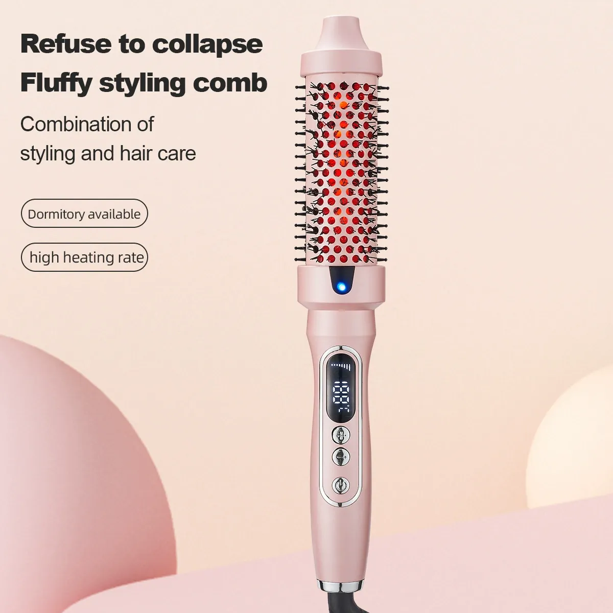 Infrared Hair Styling Brush, Straightener and Curler for Home Use