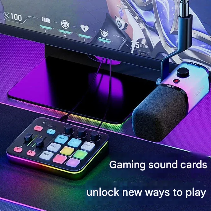 Maono Shank G1 NEO Series External Sound Card - Professional Gaming & Streaming USB Audio Interface for FPS PC Microphone
