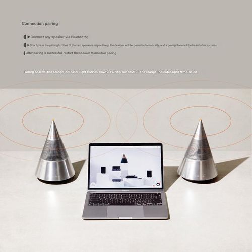 TTT丨Pure Acoustic TWS Stereo Pairing Aluminum Alloy Portable Outdoor Bluetooth Speaker