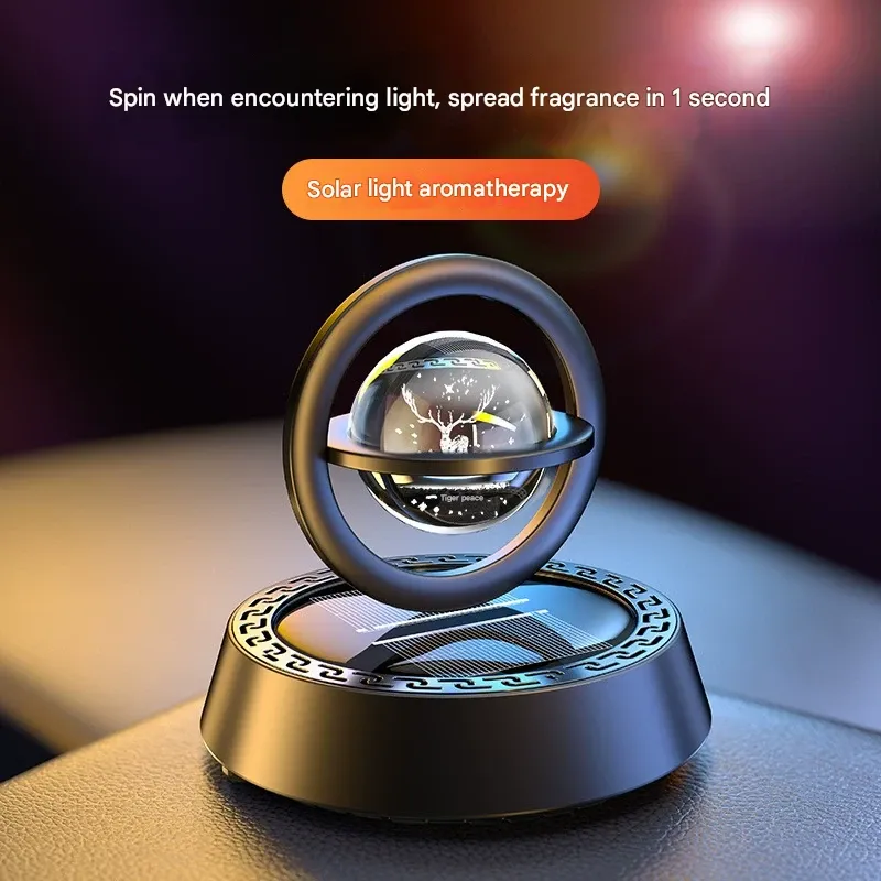 2025 HOTTEST Car Perfume: 'Blessing Deer' Solar Spinner 🦌 Sunlight-Activated Dancing Fragrance Elf