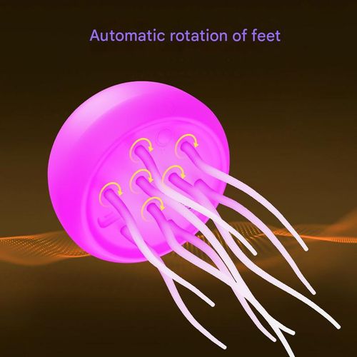 Hot-selling intelligent voice-controlled jellyfish lamp, atmosphere lamp, night lamp, flexible tentacles, colorful gradient desktop ornaments