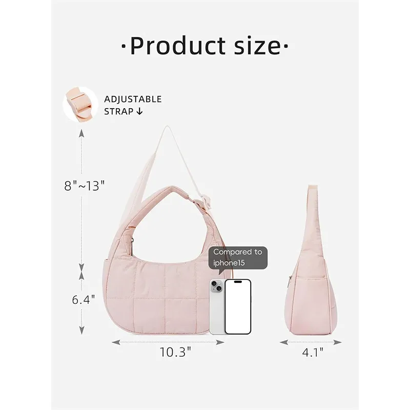 Five season home Essential Pocket Fits 330ml Soda Can Moon Bag Spring Edition Adjustable Dual-Strap Nylon Crossbody Luxury Designer Handbag