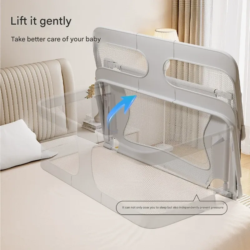 Compact Anti-Rollover Baby Bassinet - Newborn Safety Bed with Foldable & Portable Design
