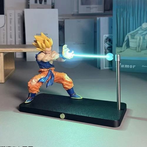 Dragon Ball Magnetic Night Light - Goku Super Saiyan LED Atmosphere Lamp, Creative Decor for Bedroom, Gift for Boys & Girls