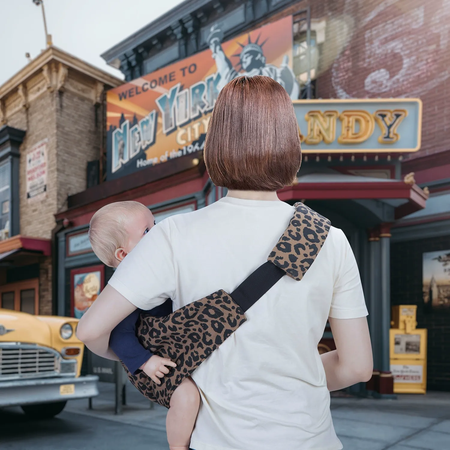 New Leopard-Print Baby Carrier – Easy Front-Wearing Infant Sling  Hands-Free Portable Baby Holder