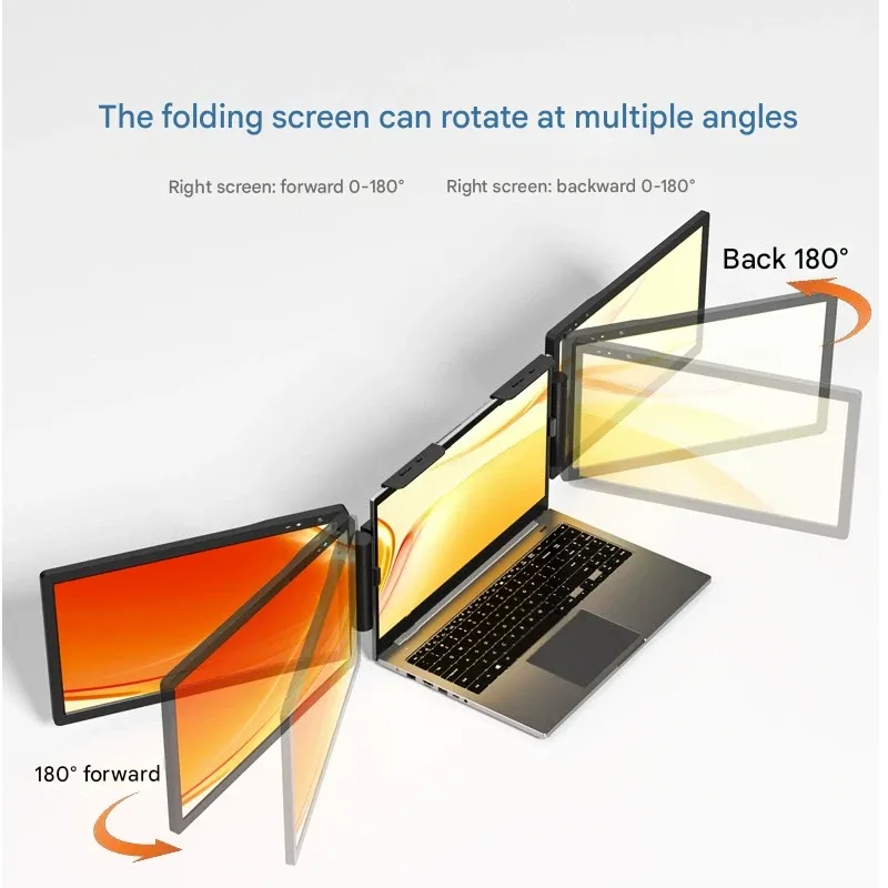 14-inch Dual-Screen Portable Monitor | One-Cable Dual Triple-Screen Laptop Extension Display