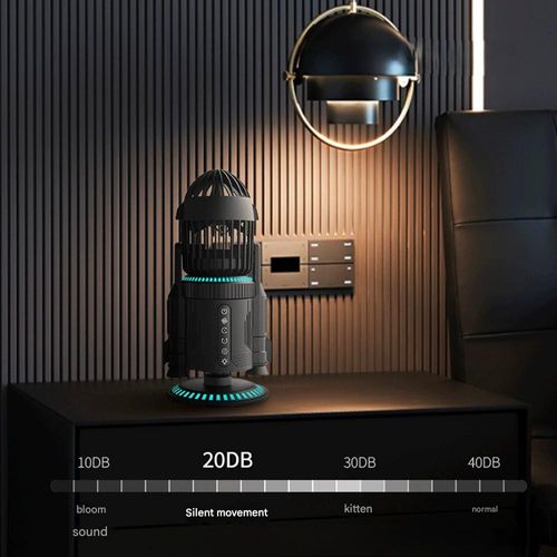 2025 HOT Rocket Fan 🔥 3-in-1 Tech: Dual-Mist + Ultra-Quiet Fan + 16.8M RGB Lighting