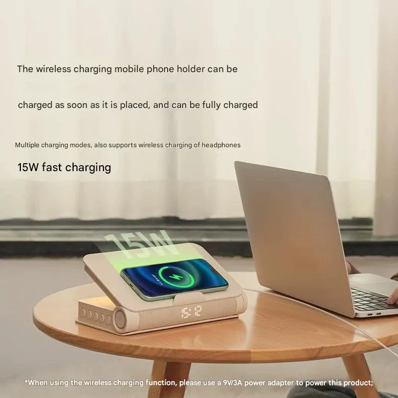 Bluetooth Book Light Speaker | Wireless Charging Bedside Lamp, Night Light, Gift for Boyfriend Girlfriend