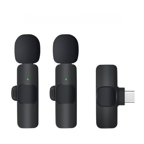 New  Pink Wireless Lavalier Microphone, One-to-Two with Reverb and Noise Reduction for Live Streaming