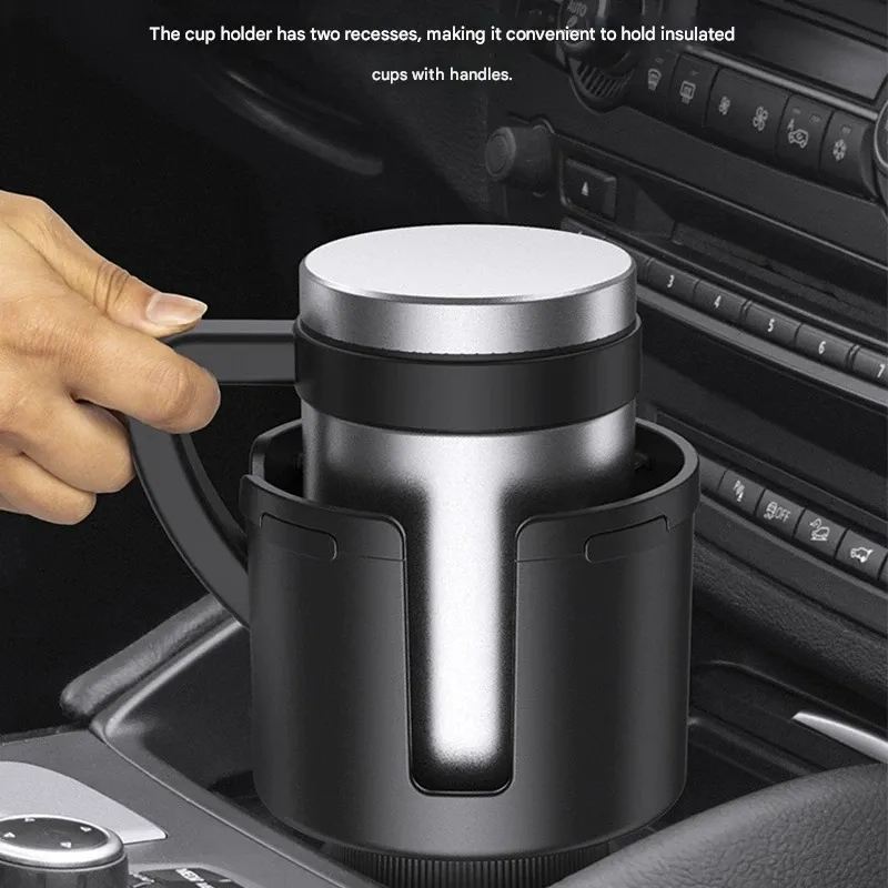 car cup holder expander, large capacity car drink holder, universal car phone and cup mount, automotive organizer
