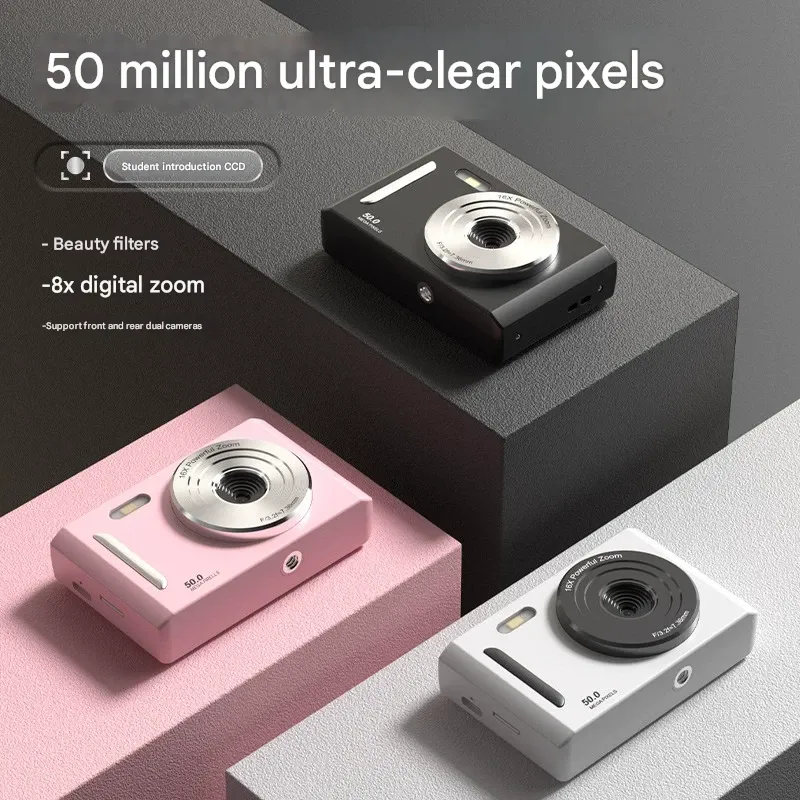 Student Camera - Digital CCD Filter Camera with HD Dual (Front & Rear) Retro Cameras for Photos and Videos