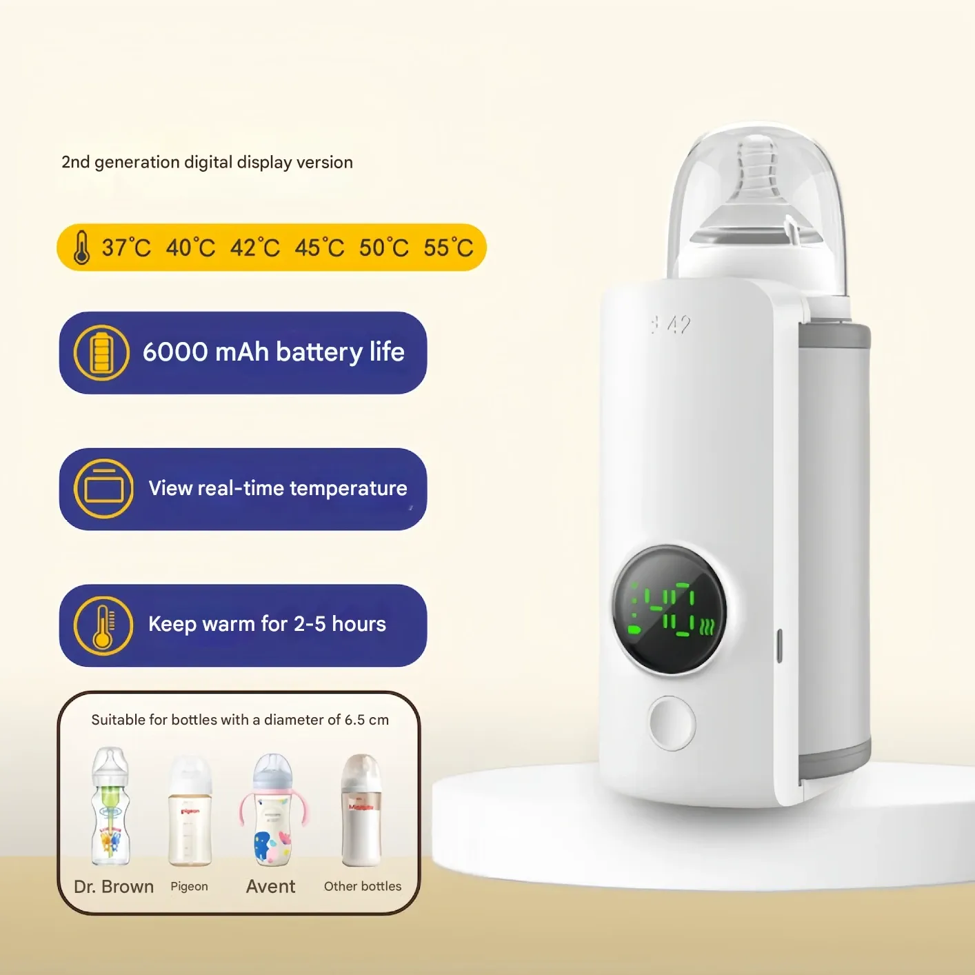 Heat Retaining Sleeve – Winter Milk Warmer for Night Feeds  Portable USB Rechargeable Constant-Temperature Bottle Warmer