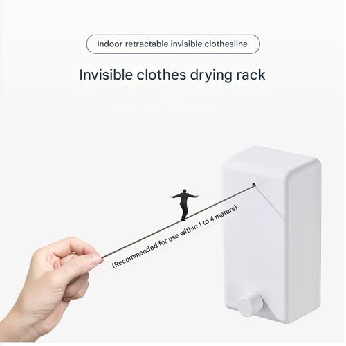No-Drill Hotel Clothesline | Retractable Invisible Balcony Wire Drying Rack