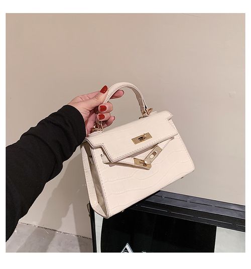 Stylish French-inspired Kelly Bag – New Fashionable Crocodile-Texture Small Shoulder Crossbody Bag
