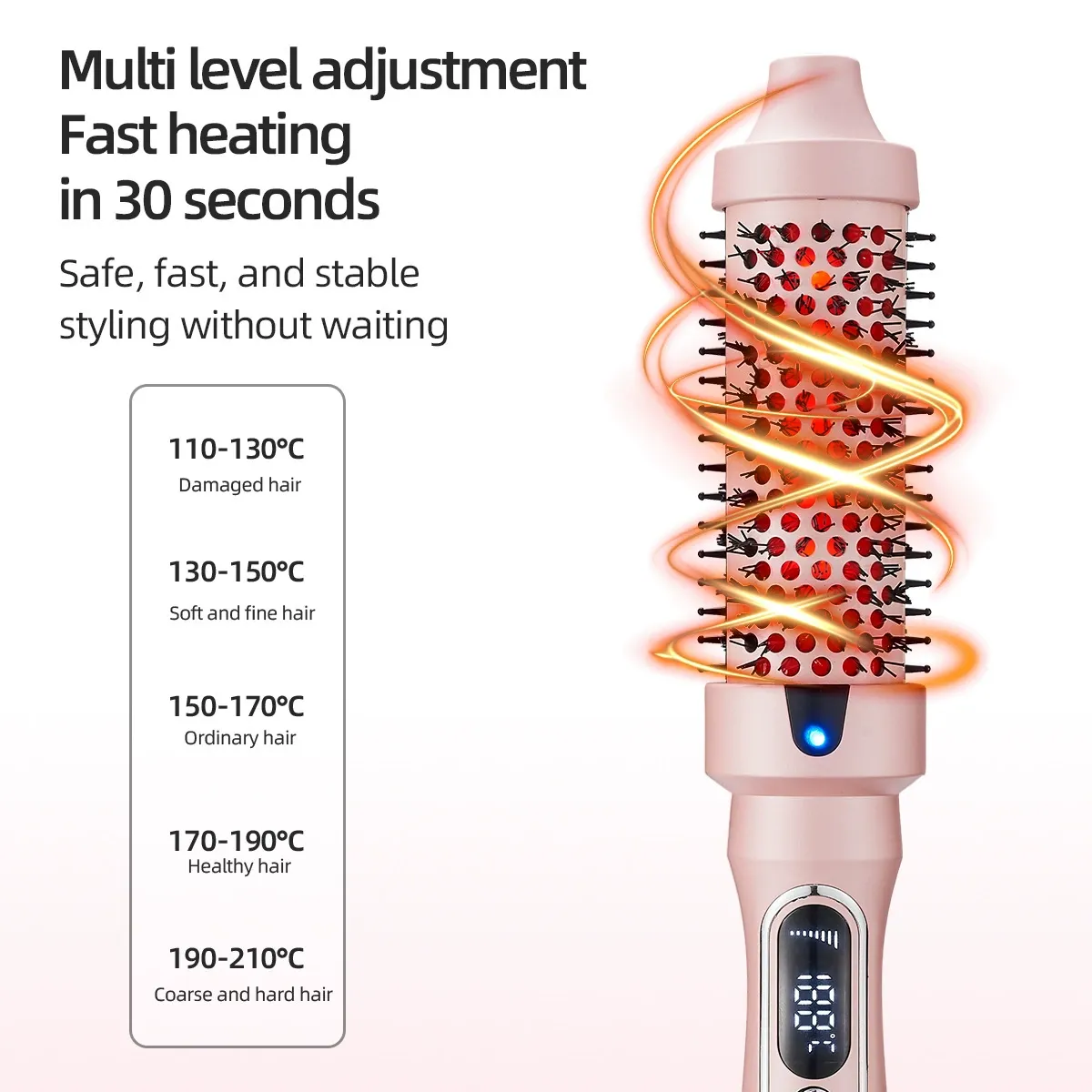 Infrared Hair Styling Brush, Straightener and Curler for Home Use