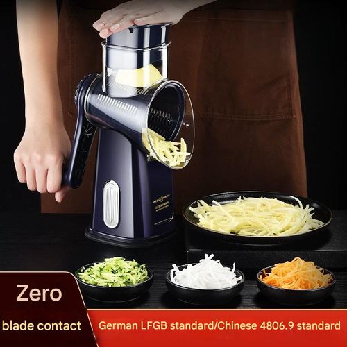 Kitchen Multi-function Rotary Vegetable Cutter - Hand Cranked Vegetable Slicer, Grater and Shredder for Home Use