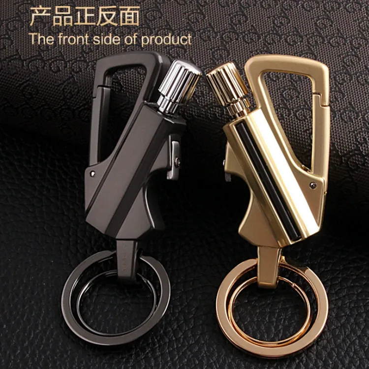 🔥 2025 New Multi-Function Waterproof Match Lighter Keychain - 3-in-1 Windproof Fire Starter, Bottle Opener & EDC Tool for Camping, BBQ & Outdoor Gifts for Men