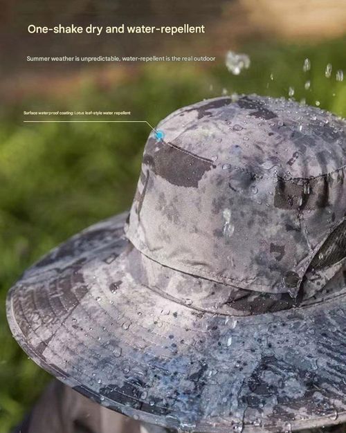 Camouflage solar double fan hat strong wind fisherman hat summer outdoor mountaineering fishing sun hat