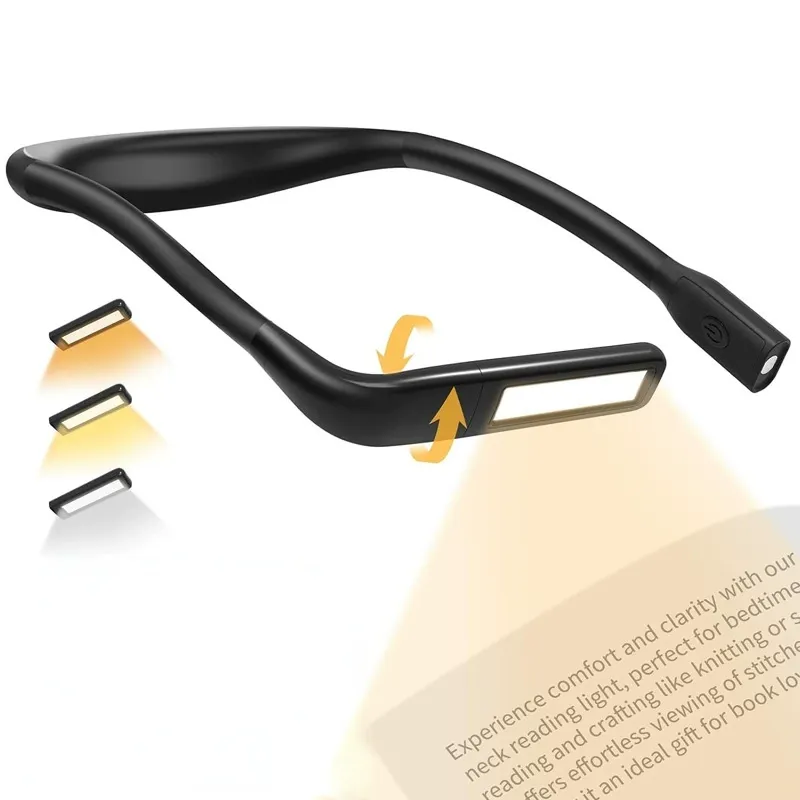 Hot-selling Foldable Neck-hanging USB Charging LED Reading Lamp - Eye-protecting Desk Night Light for Dormitory