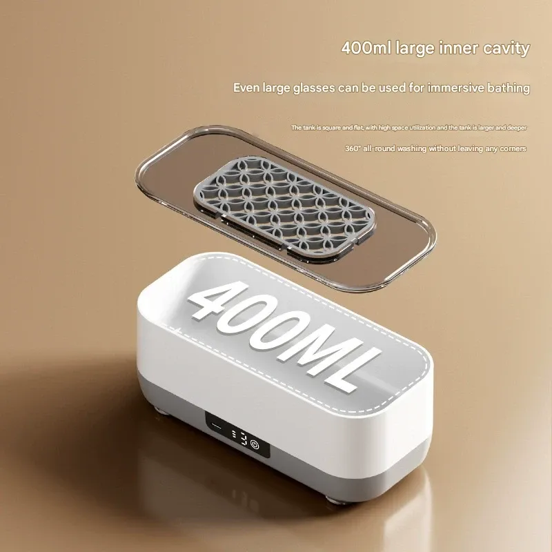 Multifunctional Eyewear Cleaner Machine  Ultrasonic Jewelry Watches Makeup Brushes Cleaner Box  Vibration Stain Removal System