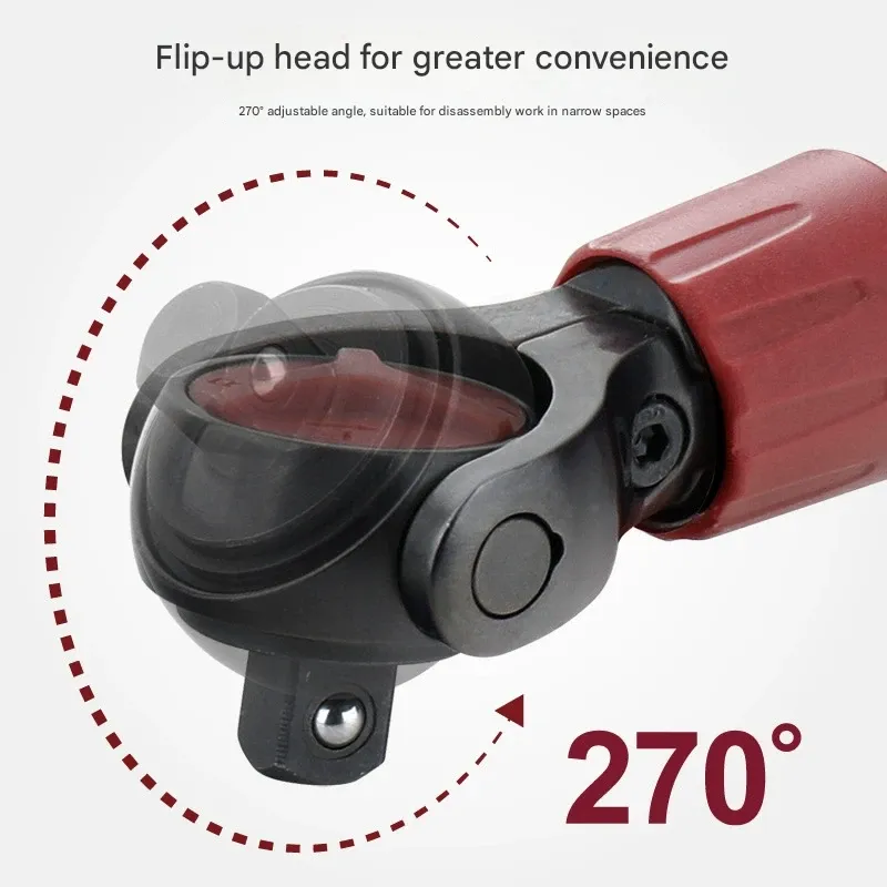 Multifunctional Telescoping Flex Head Ratchet Wrench & Drive Quick-Release Socket Set