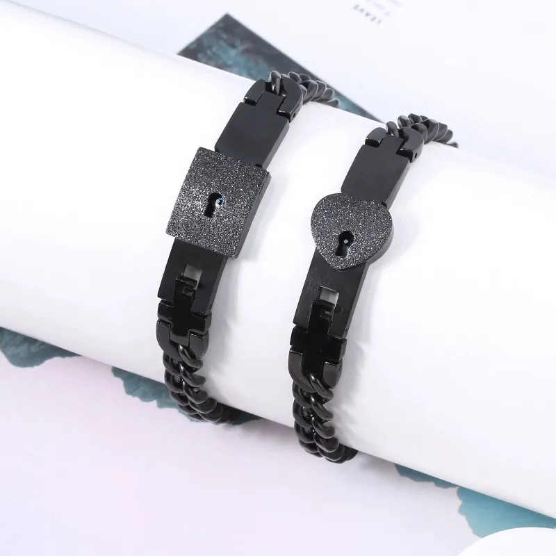 Love Lock Couple Bracelets – Interlocked Hearts Soaring to the Skies Perfect Valentine's Gift