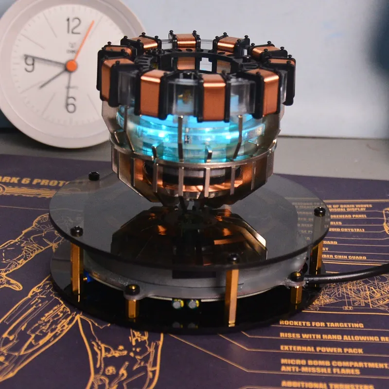 🔥MUST-HAVE for Guys Iron Man MK1 Levitating Arc Reactor! Ultra-Cool Tech Desk Decor ⚡ Creative LED Display + Wireless Magnetic Suspension - The Ultimate Collector's Gift for Marvel Fans!