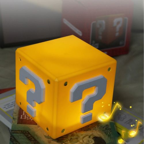 Mario Question Block Lamp – Cube Light for Desk Bedroom Dorm, 3rd Gen Silent Classic Gaming Decor