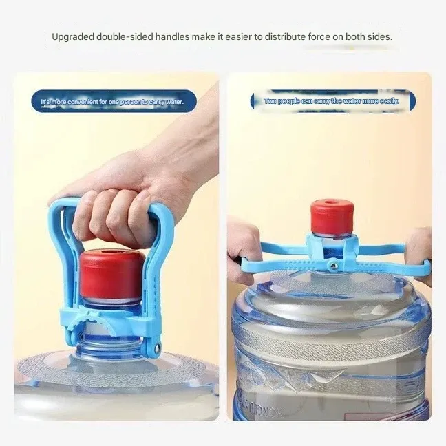 Reinforced Water Carrier - Large Barrel Pure Water Bucket Lifter, Ergonomic Hand-Held Loop Handle for Effortless Lifting
