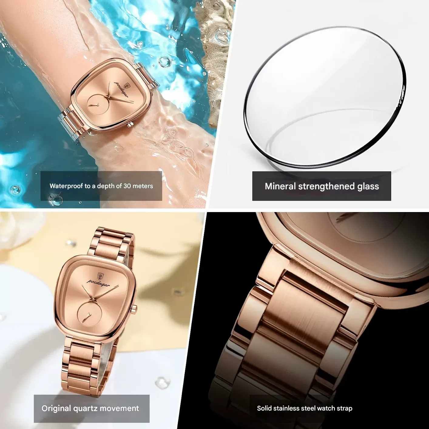 New Women's Watch - Waterproof Fashionable Luxury Quartz Wristwatch