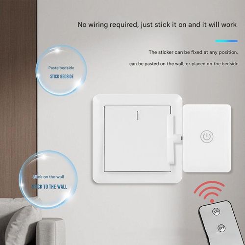 Lazy Light Switch - Wireless Remote Control! Turn off lights from bed, no more stumbling in the dark!