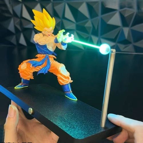 Dragon Ball Magnetic Night Light - Goku Super Saiyan LED Atmosphere Lamp, Creative Decor for Bedroom, Gift for Boys & Girls