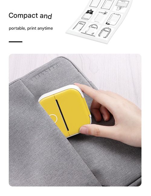 Phomemo T02 Mini Thermal Label Printer – Compact Portable Printer for Home Use, Ink-Free Mistake-Correction Printer