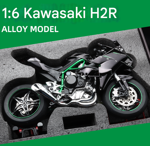 1:6 Scale Kawasaki H2R Motorcycle Model – Alloy Simulation Replica with Ignition Key Start, Smoke Spray Effect & Exquisite Display Piece