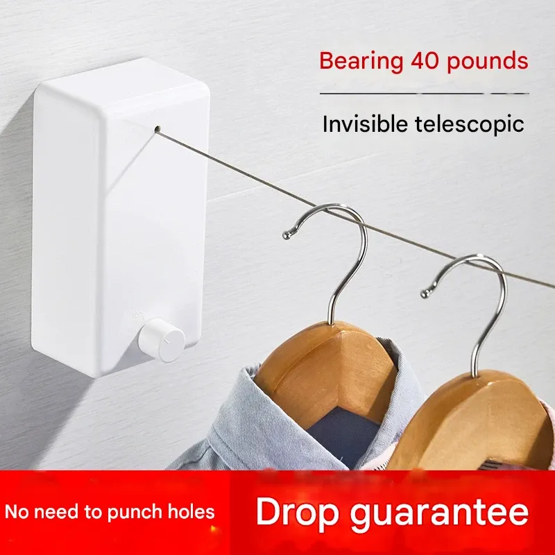 No-Drill Hotel Clothesline | Retractable Invisible Balcony Wire Drying Rack
