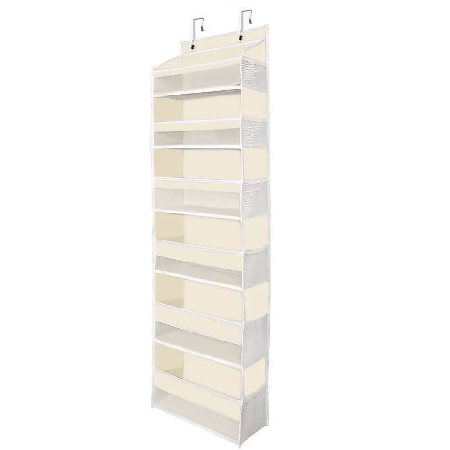 6-Tier Over-the-Door Hanging Storage Organizer with Large Non-Woven Fabric Pockets