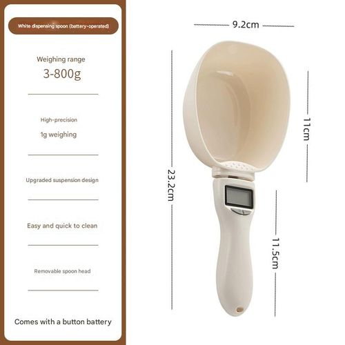 Digital Spoon Scale - Measuring Scoop for Pet Food & Kitchen Baking