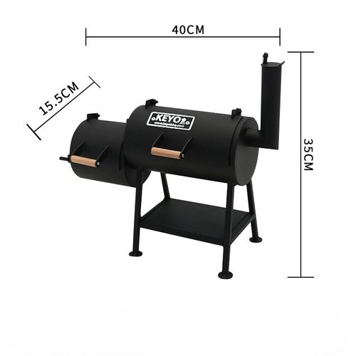 Mini Smoker Grill - Portable Pellet Grill with Dual Chambers for Outdoor BBQ