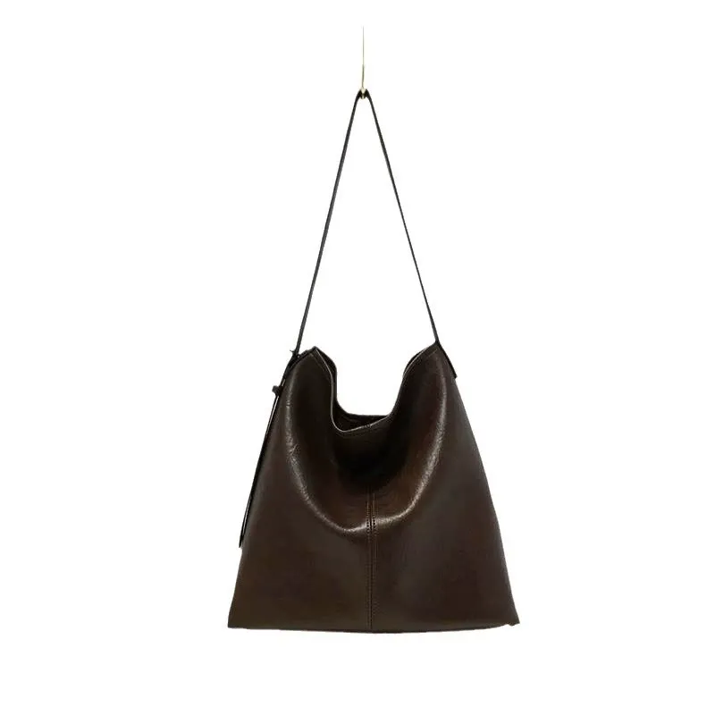 Hot New Arrival! Stylish Brown PU Tote Bag｜Spacious + Detachable Inner Bag｜Perfect for Work & Weekend｜Instant Chic Upgrade