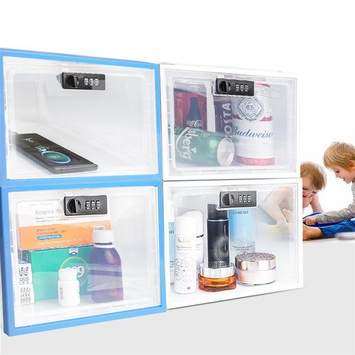 Combination Lock Storage Box – Secure Transparent Container for Fridge Snacks  Medicine & Electronics (Phones Tablets)