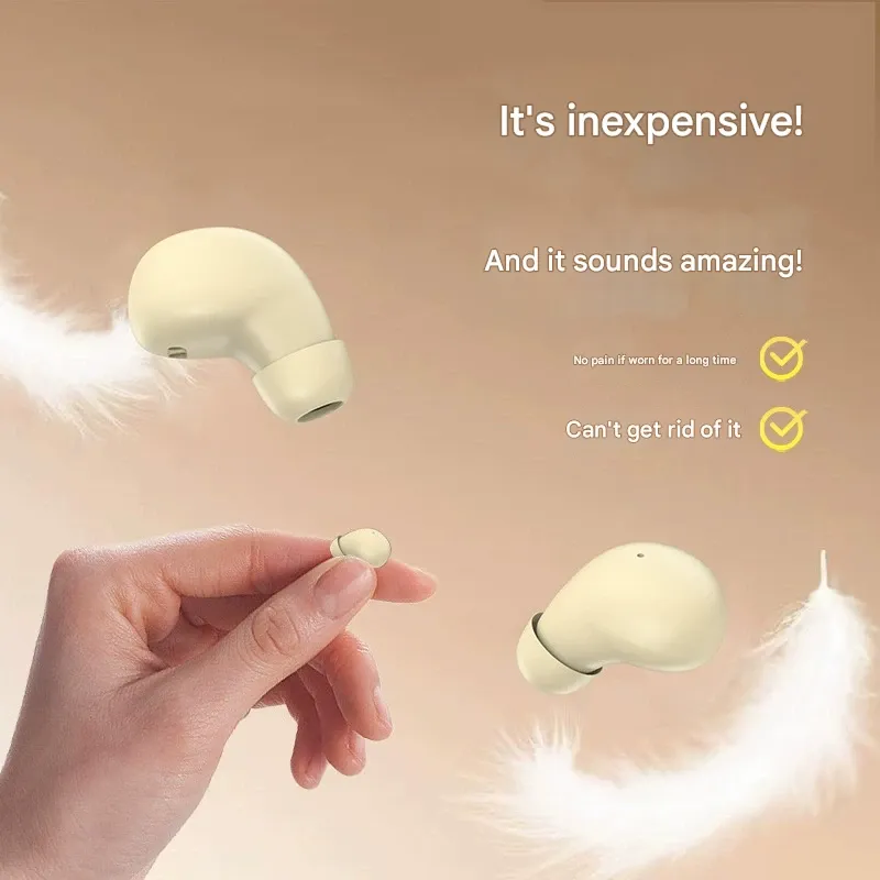 SK26 Bluetooth Slide Earphones - New In-Ear Wireless Noise Cancelling Ultra-Compact Mini Sleep Dual Earbuds