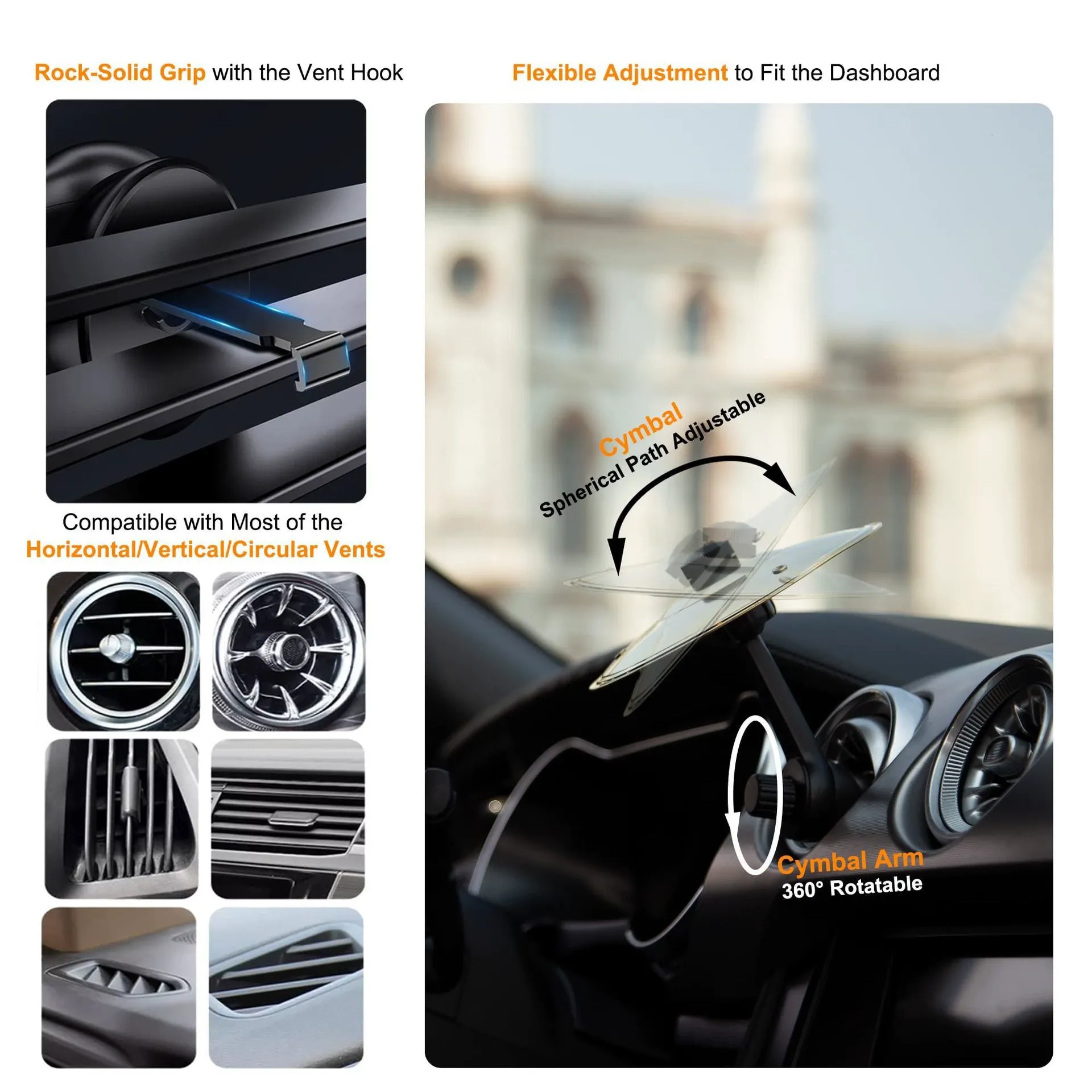 New Car Crash Cymbal – Vent Outlet Car Percussion Cymbal Decoration