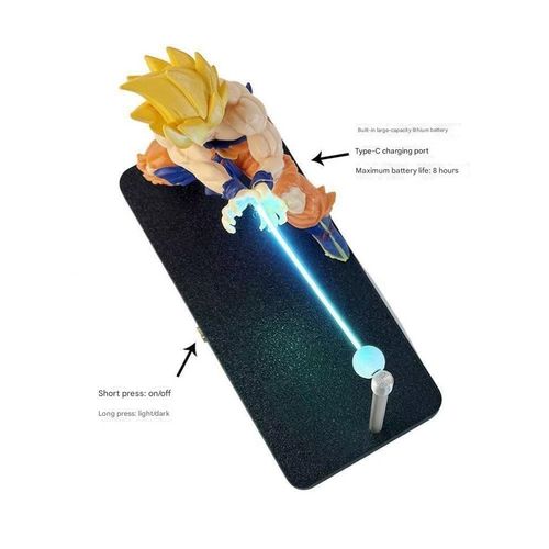 Dragon Ball Magnetic Night Light - Goku Super Saiyan LED Atmosphere Lamp, Creative Decor for Bedroom, Gift for Boys & Girls