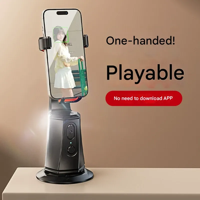 AI Face-Tracking Gimbal  Smartphone Stabilizer for Video Shooting  Short Video Recording Equipment  Live Streaming Phone Stand for Desktop