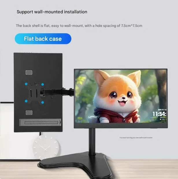 15.6 Portable Monitor  Compatible with Android iOS Smartphones  PCs  Laptops & Gaming Devices Wireless Screen Mirroring | PC Split-Screen Support