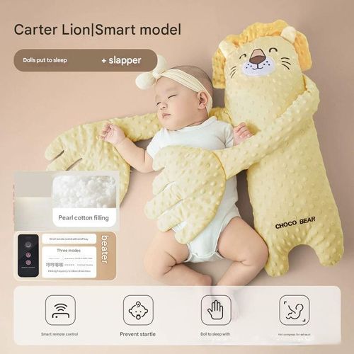 Baby Soothing Cuddle Pillow with Calming Patting - Prevents Startle Reflex for Secure & Peaceful Sleep