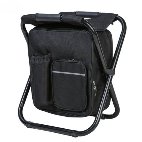 Outdoor Fishing Camping Ice Bag Stool   Picnic Storage Folding Chair   Oxford Cloth Large-Capacity Insulated Cooler Bag